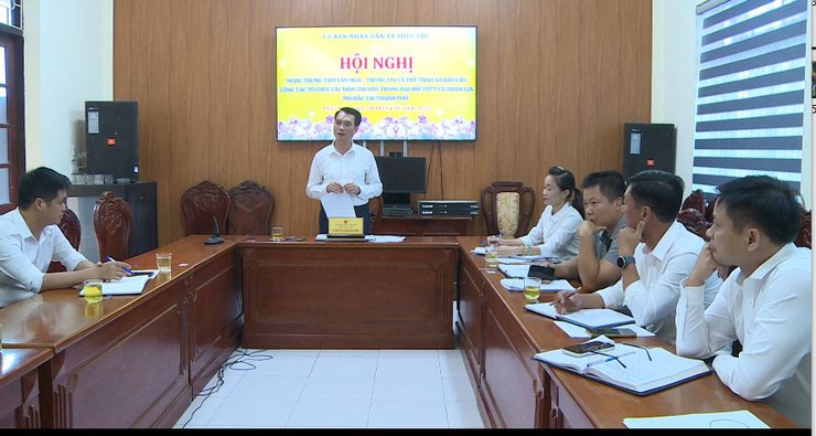 UBND xã tổ chức Hội nghị nghe Trung tâm Văn hóa - Thông tin và Thể thao xã báo cáo công tác tổ chức các môn thi đấu trong Đại hội TDTT và tham gia thi đấu tại Thành phố- Ảnh 3.