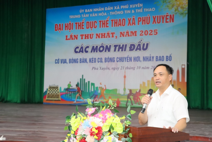 Sôi nổi các giải thi đấu tại Đại hội Thể dục thể thao xã Phú Xuyên lần thứ nhất năm 2025- Ảnh 1.