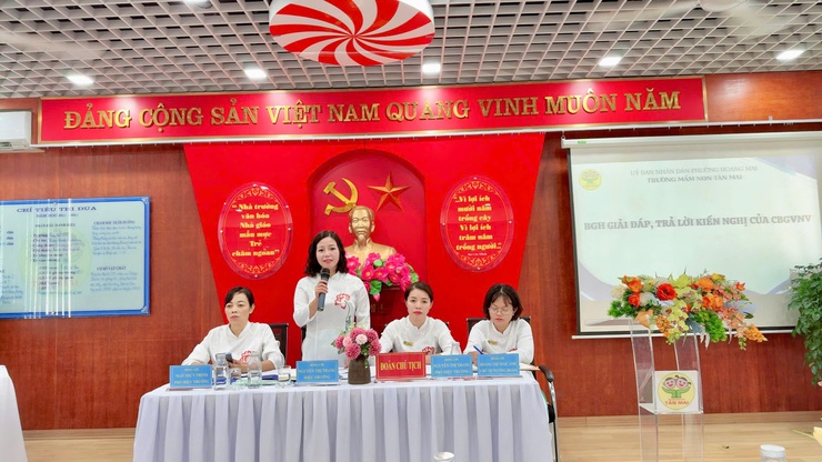 TRƯỜNG MẦM NON TÂN MAI LONG TRỌNG TỔ CHỨC HỘI NGHỊ CÁN BỘ, VIÊN CHỨC, NGƯỜI LAO ĐỘNG NĂM HỌC 2025 – 2026- Ảnh 2.