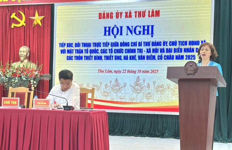 ĐẢNG ỦY XÃ THƯ LÂM TỔ CHỨC HỘI NGHỊ TIẾP XÚC, ĐỐI THOẠI GIỮA ĐỒNG CHÍ BÍ THƯ ĐẢNG ỦY, CHỦ TỊCH HĐND XÃ VỚI MTTQ, CÁC TỔ CHỨC CHÍNH TRỊ - XÃ HỘI VÀ NHÂN DÂN CÁC THÔN NĂM 2025- Ảnh 13.