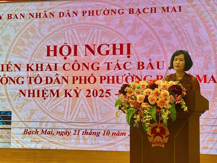 Hội nghị triển khai công tác bầu cử tổ trưởng dân phố  Phường Bạch Mai nhiệm kỳ 2025-2028- Ảnh 1.
