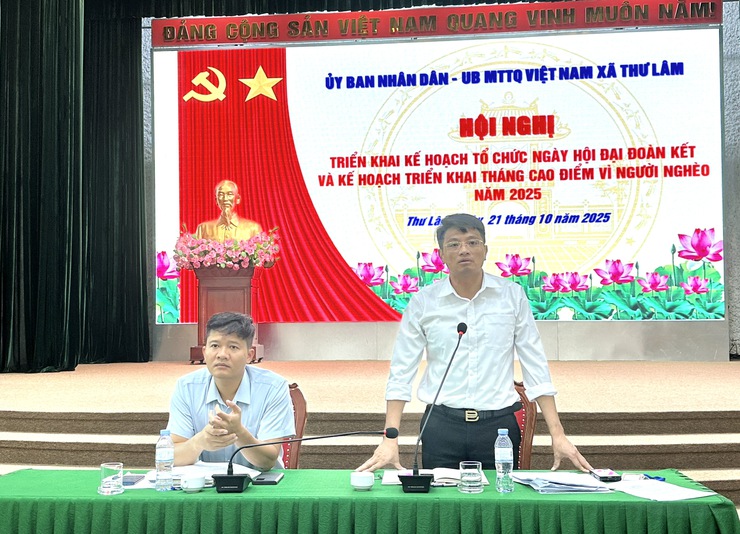 UBND – UB MTTQ Việt Nam xã Thư Lâm tổ chức hội nghị triển khai Kế hoạch tổ chức Ngày hội Đại đoàn kết và Kế hoạch triển khai tháng cao điểm vì người nghèo năm 2025.- Ảnh 7.