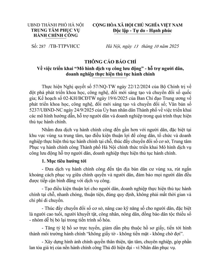 Triển khai “Mô hình dịch vụ công lưu động” - hỗ trợ người dân, doanh nghiệp thực hiện thủ tục hành chính- Ảnh 1.