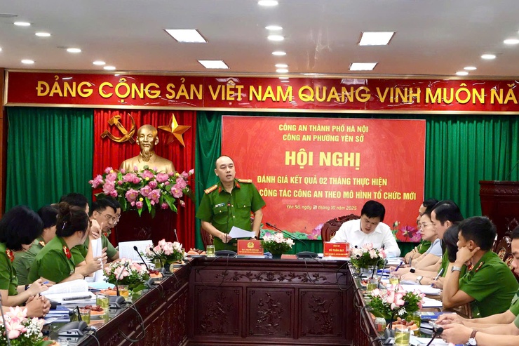 CATP Hà Nội làm việc với công an phường Yên Sở: đánh giá kết quả sau hơn 2 tháng triển khai mô hình tổ chức mới- Ảnh 3.