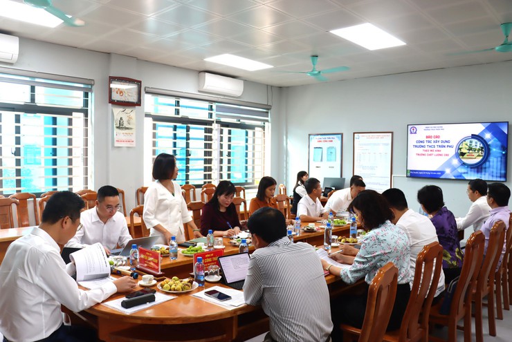 Thường trực Đảng uỷ xã làm việc với Trường THCS Trần Phú- Ảnh 13.