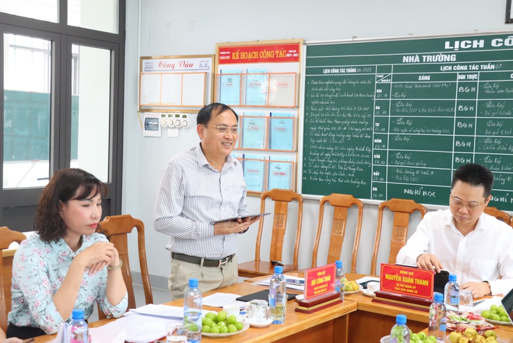 Thường trực Đảng uỷ xã làm việc với Trường THCS Trần Phú- Ảnh 19.