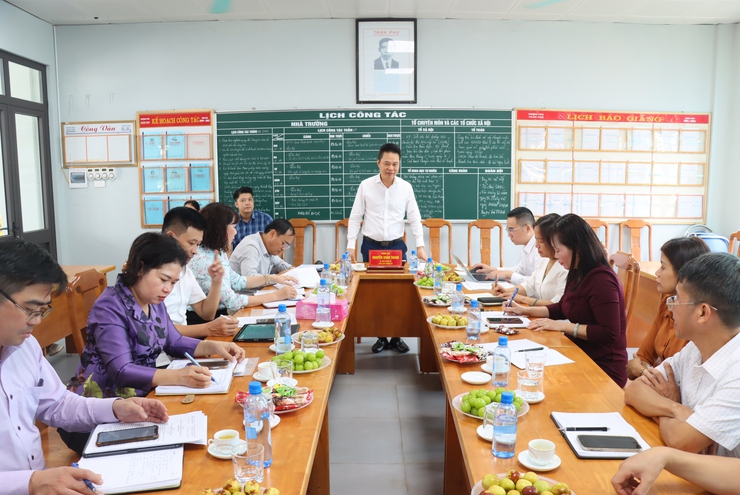 Thường trực Đảng uỷ xã làm việc với Trường THCS Trần Phú- Ảnh 20.