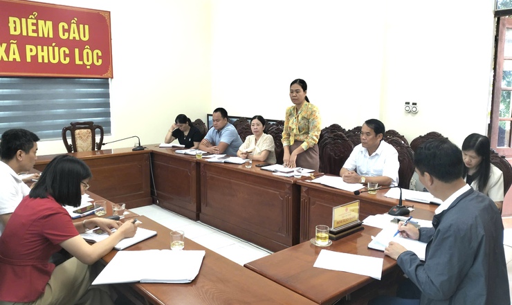UBND xã Phúc Lộc làm việc với các phòng, ngành, đơn vị liên quan về công tác xây dựng trường chuẩn quốc gia năm 2025 và nghe báo cáo công tác Hội- Ảnh 3.