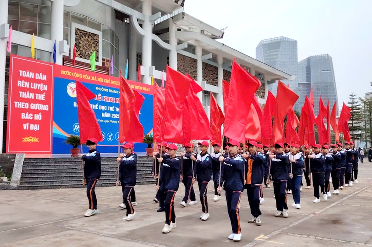 Phường Thanh Xuân tổng duyệt chuẩn bị cho Lễ khai mạc Đại hội TDTT phường lần thứ I năm 2025- Ảnh 1.