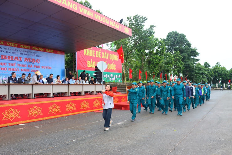 TỔNG DUYỆT LỄ KHAI MẠC ĐẠI HỘI TDTT XÃ PHÚ XUYÊN LẦN THỨ I, NĂM 2025- Ảnh 7.