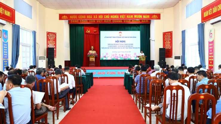 Hội nghị lần thứ Hai UB MTTQ xã Sơn Đồng thống nhất đổi tên Ban Công tác Mặt trận khu dân cư các thôn bị trùng sau khi sắp xếp đơn vị hành chính trên địa bàn xã- Ảnh 1.