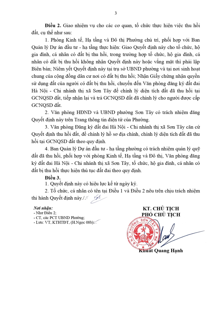 Thông báo công khai Quyết định về việc thu hồi đất để thực hiện Dự án- Ảnh 3.