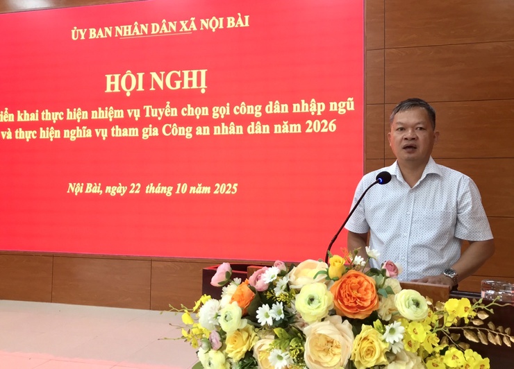 Xã Nội Bài triển khai kế hoạch tuyển chọn công dân nhập ngũ và tham gia công an nhân dân năm 2026- Ảnh 1.