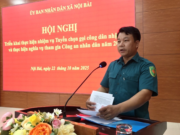 Xã Nội Bài triển khai kế hoạch tuyển chọn công dân nhập ngũ và tham gia công an nhân dân năm 2026- Ảnh 3.