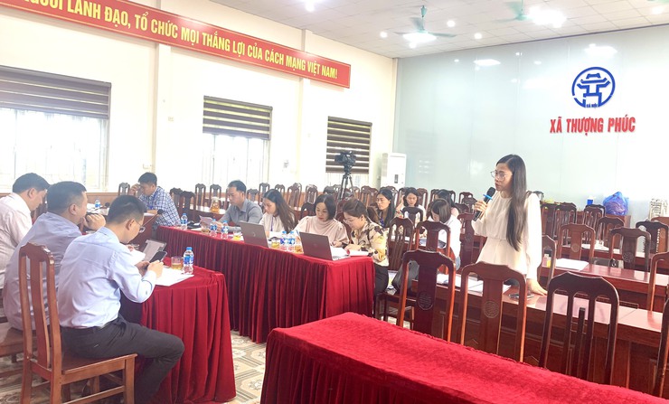 Đoàn kiểm tra giám sát số 11 Trung tâm Dịch vụ hành chính công Thành phố Hà Nội làm việc tại xã Thượng Phúc- Ảnh 2.