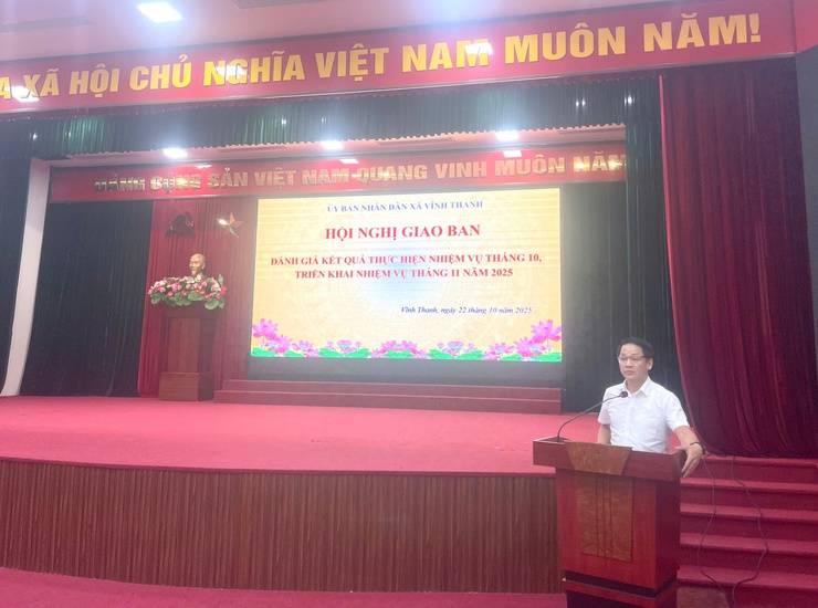 XÃ VĨNH THANH TỔ CHỨC HỘI NGHỊ GIAO BAN ĐÁNH GIÁ KẾT QUẢ THỰC HIỆN NHIỆM VỤ THÁNG 10, TRIỂN KHAI NHIỆM VỤ THÁNG 11 NĂM 2025- Ảnh 10.
