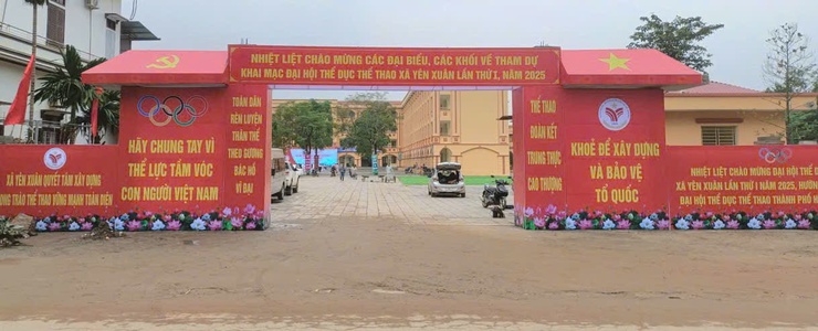 Xã Yên Xuân tích cực chuẩn bị cho Lễ khai mạc Đại hội TDTT xã Yên Xuân lần I, năm 2025- Ảnh 1.