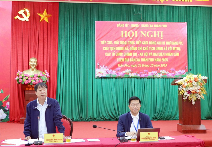 Hội nghị tiếp xúc, đối thoại  giữa Bí thư, Chủ tịch HĐND, UBND xã Trần Phú với MTTQ, các đoàn thể chính trị xã hội, đại diện nhân dân trên địa bàn xã- Ảnh 6.