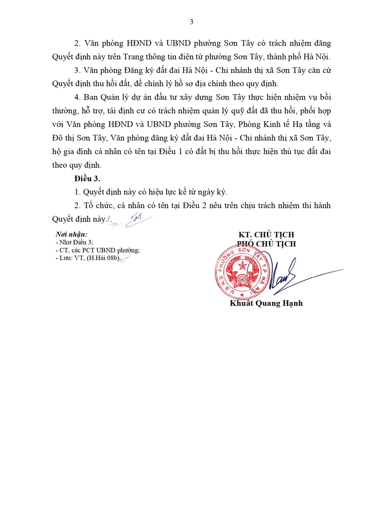 Thông báo công khai Quyết định về việc thu hồi đất để thực hiện Dự án- Ảnh 3.