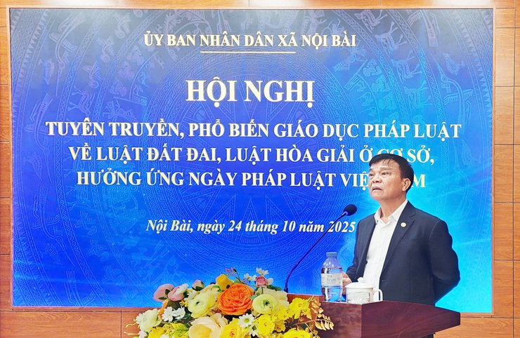 XÃ NỘI BÀI TỔ CHỨC HỘI NGHỊ TUYÊN TRUYỀN, PHỔ BIẾN GIÁO DỤC PHÁP LUẬT- Ảnh 2.