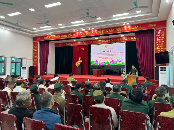 Hội Cựu chiến binh xã Vĩnh Thanh tổ chức tập huấn công tác tiêu binh và tuyên truyền các sự kiện chính trị quan trọng.- Ảnh 1.