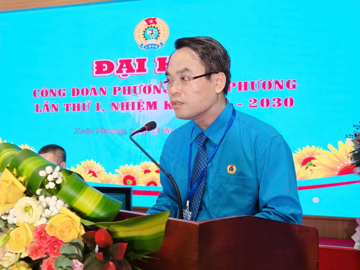 Đại hội Công đoàn phường Xuân Phương lần thứ I:
Khẳng định chỗ dựa tin cậy của người lao động- Ảnh 6.