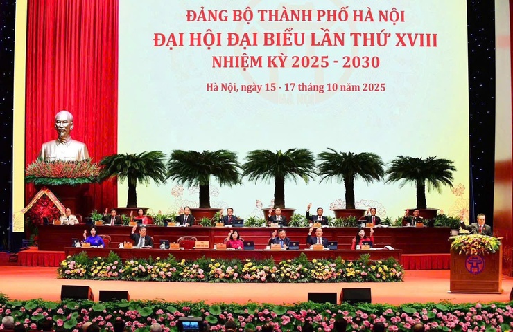 ĐỀ CƯƠNG TUYÊN TRUYỀN 
KẾT QUẢ ĐẠI HỘI ĐẠI BIỂU LẦN THỨ XVIII ĐẢNG BỘ THÀNH PHỐ HÀ NỘI, NHIỆM KỲ 2025 – 2030- Ảnh 1.