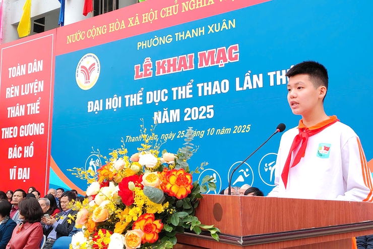 Phường Thanh Xuân: Tổ chức thành công khai mạc Đại hội thể dục thể thao lần thứ I năm 2025- Ảnh 4.