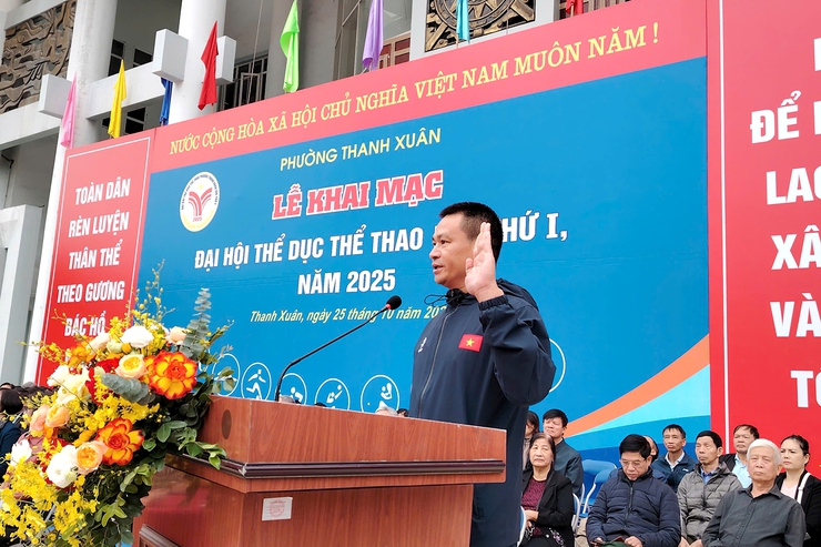 Phường Thanh Xuân: Tổ chức thành công khai mạc Đại hội thể dục thể thao lần thứ I năm 2025- Ảnh 5.