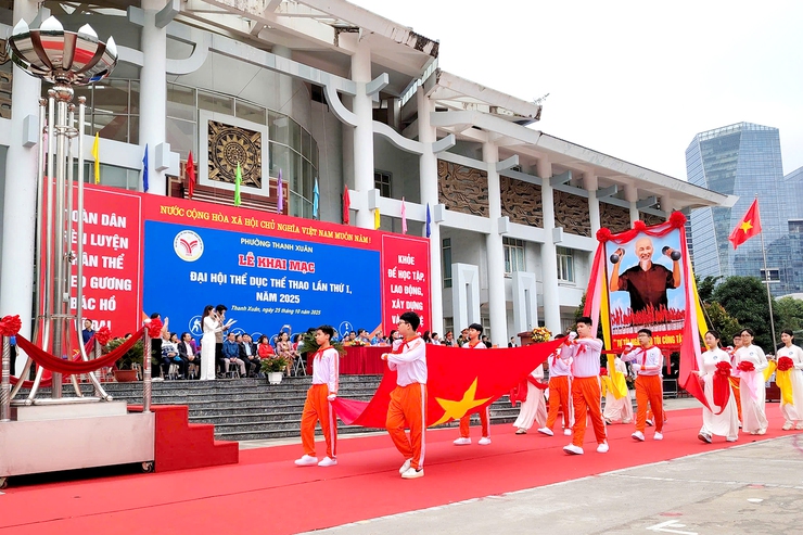 Phường Thanh Xuân: Tổ chức thành công khai mạc Đại hội thể dục thể thao lần thứ I năm 2025- Ảnh 6.