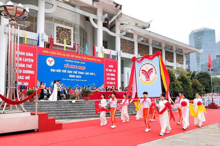 Phường Thanh Xuân: Tổ chức thành công khai mạc Đại hội thể dục thể thao lần thứ I năm 2025- Ảnh 7.