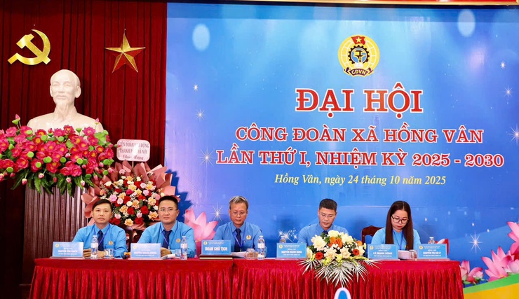 ĐẠI HỘI CÔNG ĐOÀN XÃ HỒNG VÂN LẦN THỨ I, NHIỆM KỲ 2025-2030 THÀNH CÔNG TỐT ĐẸP- Ảnh 3.
