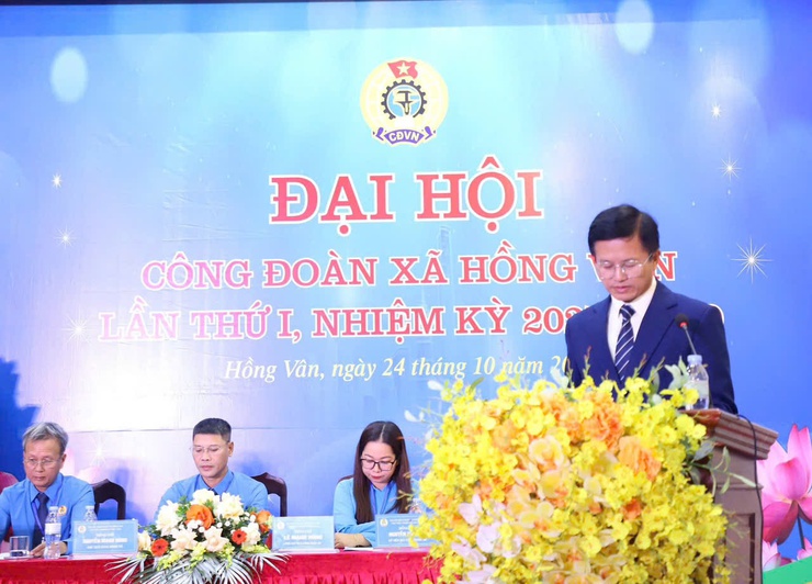 ĐẠI HỘI CÔNG ĐOÀN XÃ HỒNG VÂN LẦN THỨ I, NHIỆM KỲ 2025-2030 THÀNH CÔNG TỐT ĐẸP- Ảnh 5.
