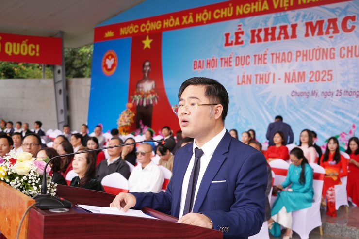 Phường Chương Mỹ long trọng tổ chức Lễ khai mạc Đại hội Thể dục Thể thao lần thứ I, năm 2025- Ảnh 5.