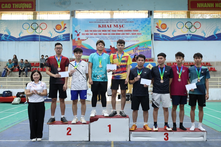 Khai mạc giải thi đấu các môn thể thao trong Chương trình Đại hội TDTT xã Vân Đình lần thứ I, năm 2025- Ảnh 5.