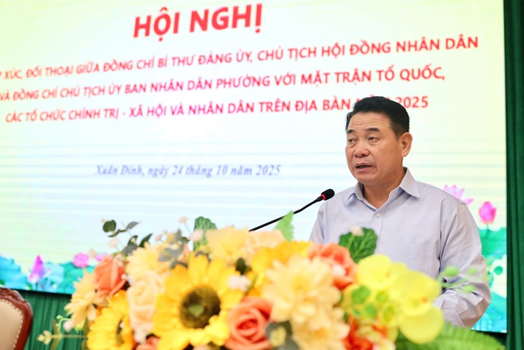 Phường Xuân Đỉnh: Tiếp xúc, đối thoại trực tiếp giữa lãnh đạo quận với Ủy ban MTTQ và các tổ chức CT-XH và Nhân dân- Ảnh 3.