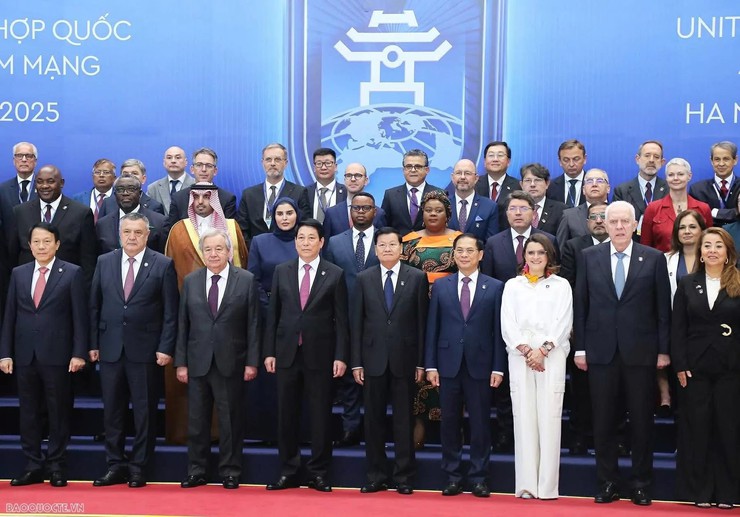 Lễ đón chính thức các Trưởng đoàn tại Lễ mở ký Công ước Liên hợp quốc về chống tội phạm mạng- Ảnh 1.