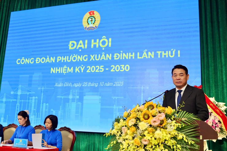 Đại hội Công đoàn phường Xuân Đỉnh lần thứ I: Dấu mốc quan trọng trong chặng đường mới- Ảnh 4.