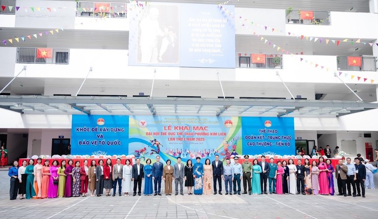 PHƯỜNG KIM LIÊN KHAI MẠC ĐẠI HỘI THỂ DỤC THỂ THAO LẦN THỨ I NĂM 2025- Ảnh 1.