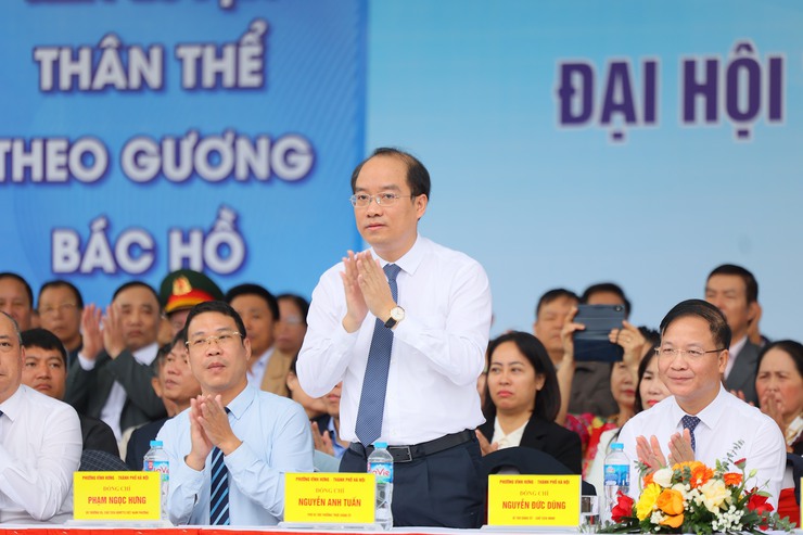 PHƯỜNG VĨNH HƯNG TỔ CHỨC THÀNH CÔNG LỄ KHAI MẠC ĐẠI HỘI THỂ DỤC THỂ THAO LẦN THỨ I NĂM 2025- Ảnh 3.