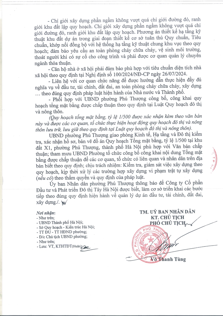 Công bố, công khai Quy hoạch Tổng mặt bằng, tỷ lệ 1/500 tại khu đất X1, phường Phú Thượng, thành phố Hà Nội- Ảnh 7.