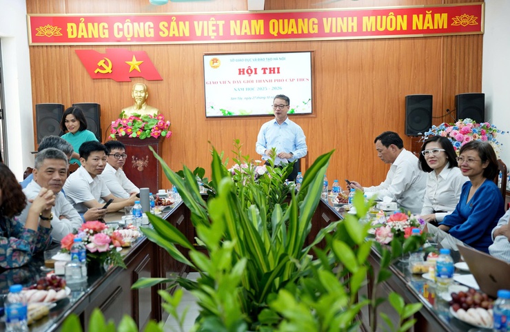 Hội thi Giáo viên dạy giỏi cấp THCS Thành phố cụm số 16- Ảnh 1.