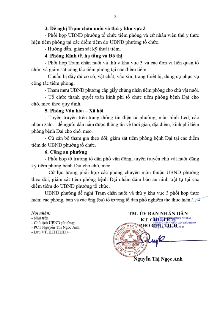 Thông báo lịch tổ chức tiêm vắc xin phòng bệnh Dại cho chó, mèo đợt 2 năm 2025 phường Bạch Mai- Ảnh 2.
