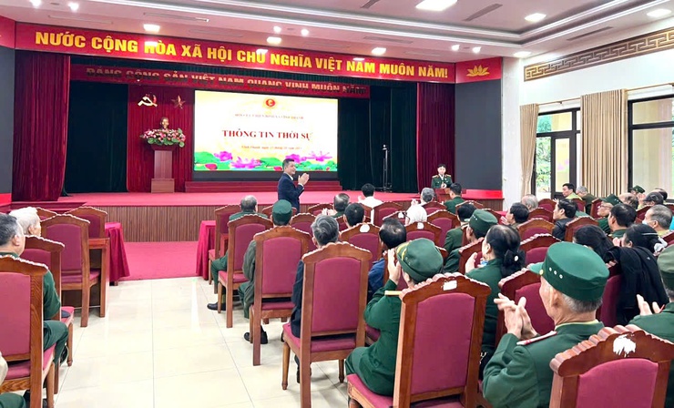 HỘI CỰU CHIẾN BINH XÃ VĨNH THANH TỔ CHỨC HỘI NGHỊ THÔNG TIN THỜI SỰ CHO HỘI VIÊN- Ảnh 1.