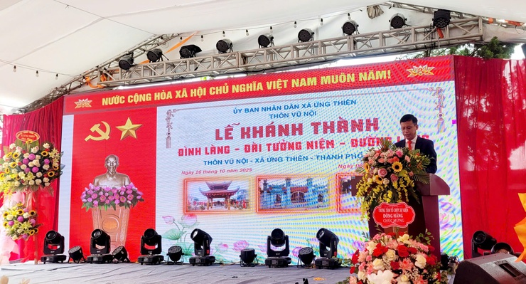 Thôn Vũ Nội long trọng tổ Chức Lễ khánh thành Đình làng, Đài tưởng niệm và Đường làng- Ảnh 6.