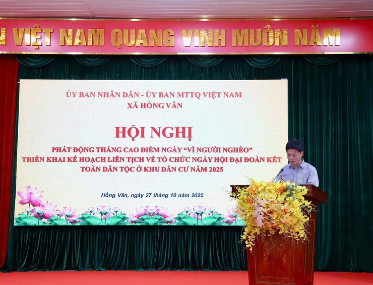 XÃ HỒNG VÂN PHÁT ĐỘNG THÁNG CAO ĐIỂM NGÀY “VÌ NGƯỜI NGHÈO” VÀ TRIỂN KHAI NGÀY HỘI ĐẠI ĐOÀN KẾT TOÀN DÂN TỘC Ở KHU DÂN CƯ NĂM 2025 - Ảnh 4.
