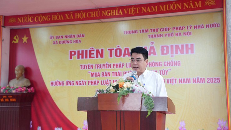 UBND Xã Dương Hoà tổ chức Phiên toà giả định tuyên truyền pháp luật về phòng, chống “Mua, bán trái phép chất ma tuý”- Ảnh 6.