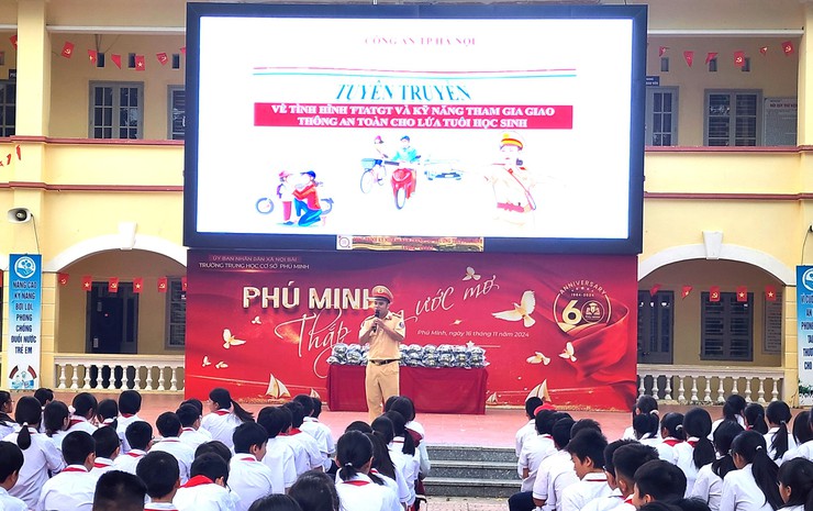 Xã Nội Bài tổ chức tuyên truyền an toàn giao thông trong trường học- Ảnh 10.