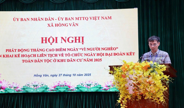 XÃ HỒNG VÂN PHÁT ĐỘNG THÁNG CAO ĐIỂM NGÀY “VÌ NGƯỜI NGHÈO” VÀ TRIỂN KHAI NGÀY HỘI ĐẠI ĐOÀN KẾT TOÀN DÂN TỘC Ở KHU DÂN CƯ NĂM 2025 - Ảnh 10.