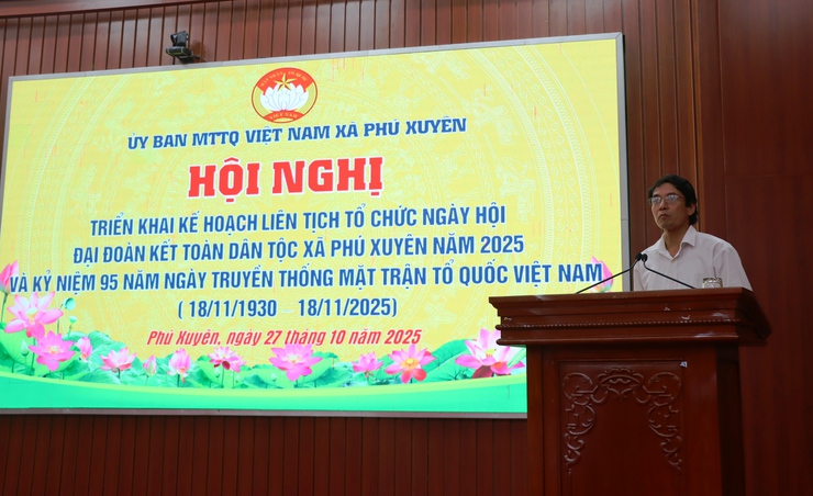 HỘI NGHỊ TRIỂN KHAI KẾ HOẠCH LIÊN TỊCH TỔ CHỨC “NGÀY HỘI ĐẠI ĐOÀN KẾT TOÀN DÂN TỘC” NĂM 2025- Ảnh 2.